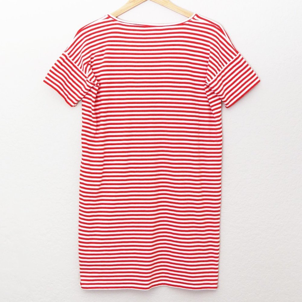 Everlane The Cotton Striped Oversized Tee T Shirt Dress S Red White Casual Small - Picture 8 of 15
